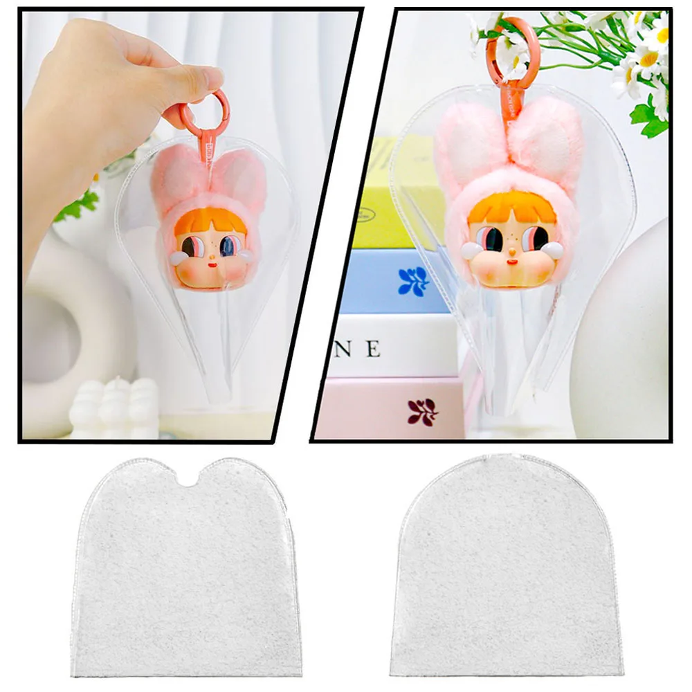 1Pcs Clear PVC Modern Outdoor Bag Dust Prevention Bags Plush Doll No Toys Display Bag DIY Transparent Plush Doll Covers Pendant