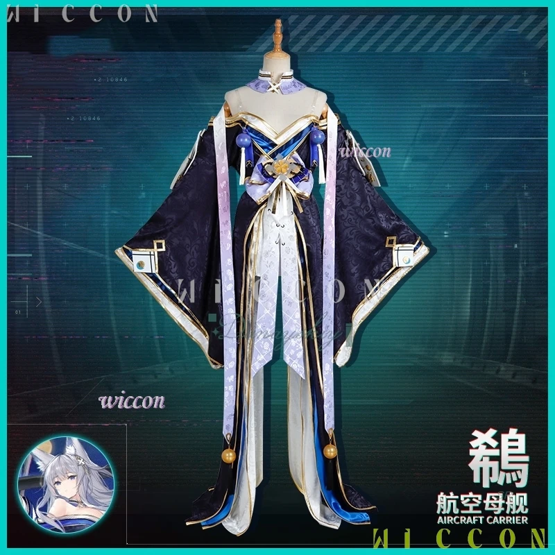 أزياء الهالوين شينانو كيمونو أزياء تنكرية للعبة Azur Lane فستان شعر مستعار ثعلب الأذن الدعامة للنساء البالغات disfraz 2077