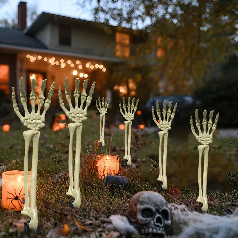 

1PCS Halloween Simulation Skeleton Hand Prop Halloween Yard Floor Insert Ghost Hand Hand Bone Ghost Festival Dress Up Props