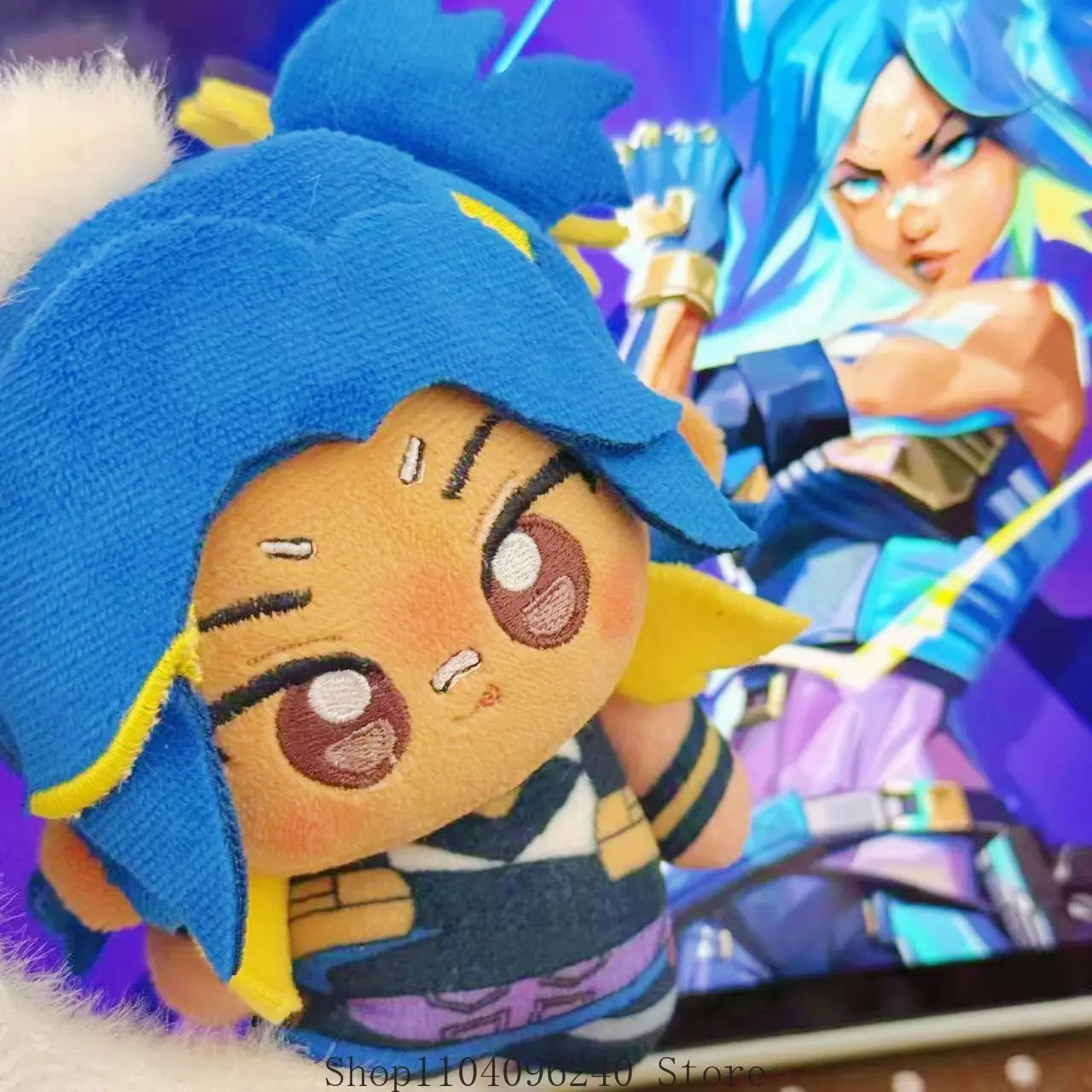 VALORANT Neon 10cm Cotton Figure Idol Plushies Pillows Cartoon Stuffed Pendant Toys Keychain Mascot Student Fans Gift view 5