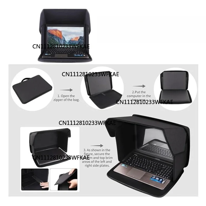 Popular outdoor laptop sunshade computer privacy cover foldable portable protective cover