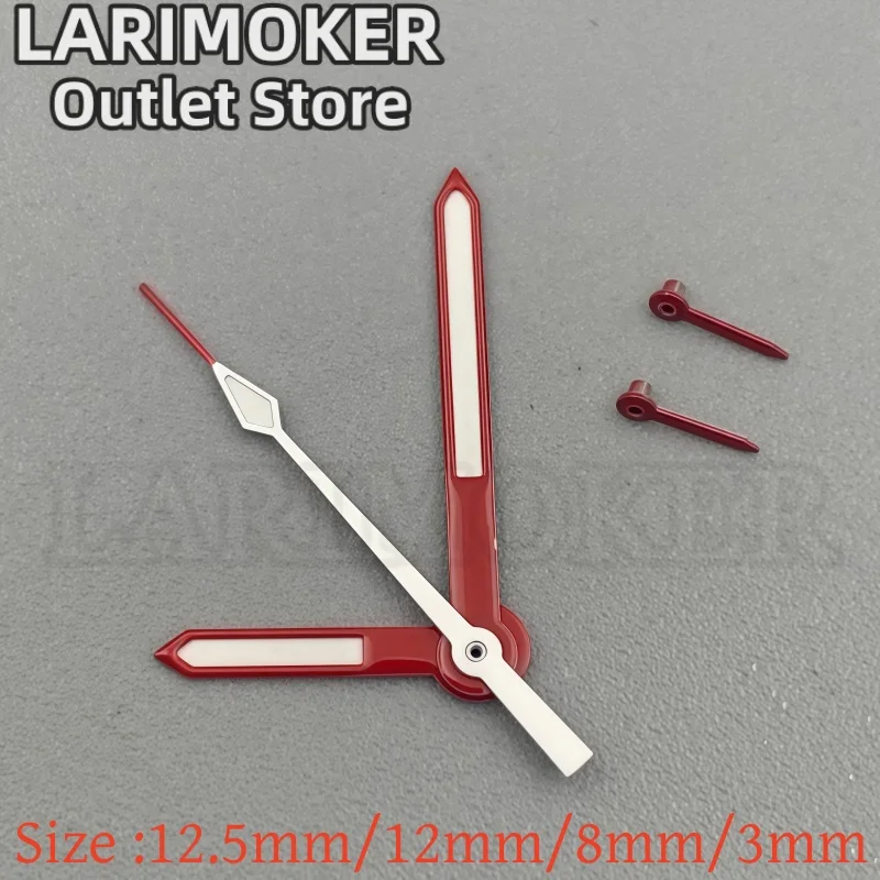 إكسسوارات ساعة LARIMOKER VK63 VK64 عقارب ندفة الثلج الذهبية والأحمر والأسود لحركة الكوارتز VK63/VK64 لساعات الرجال