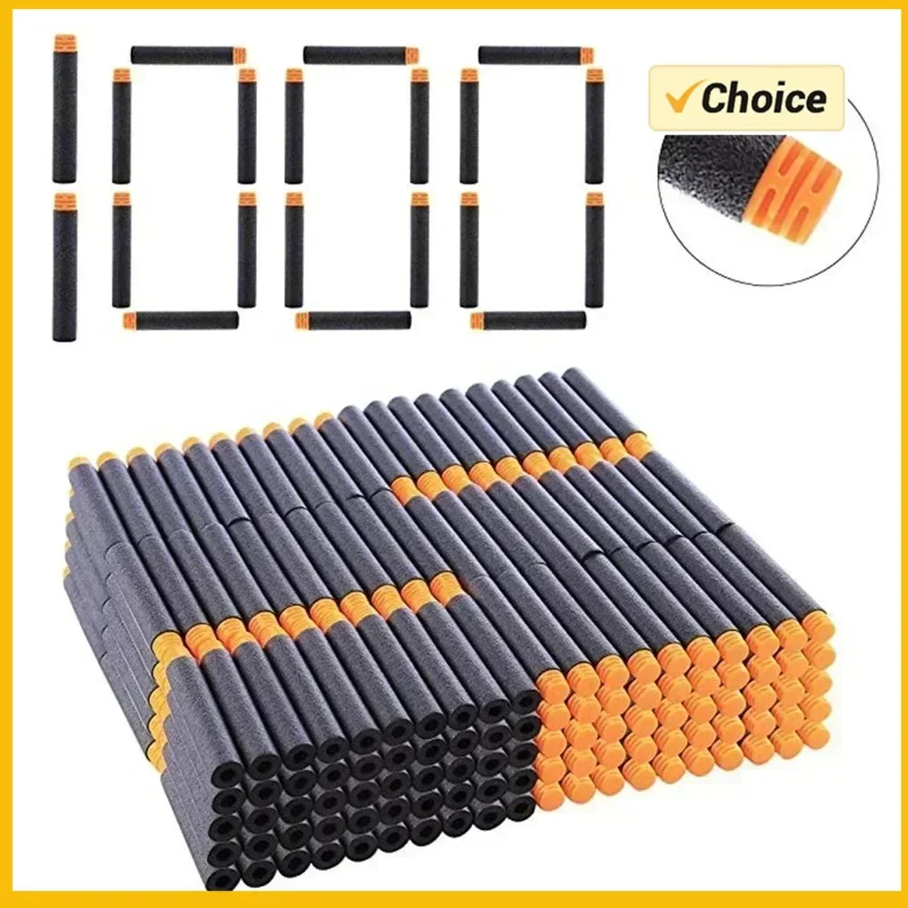 HNew Zwarte Zachte EVA Speelgoedpistool Kogels 7.2 cm * 1.3 cm Refill Darts voor Speelgoed Pistool Serie Blasters Xmas Kid Kinderen Gift (Nieuwe Collectie)