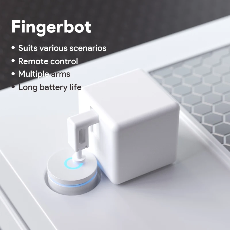 

Fingerbot Pro 2nd Gen White, PLUS White, Tuya Bluetooth & Tuya Zigbee, CR2 Battery-Powered Smart Switch for Smart Home