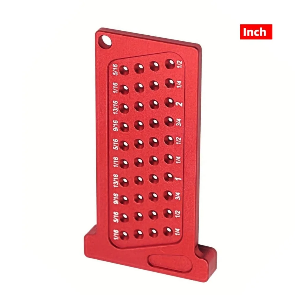 Green/Red Aluminum Alloy Woodworking T-Square-Ruler 100mm/4 Inch Metric/Inch Ruler Power Tool Accessories