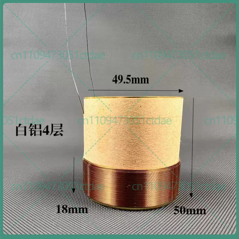 2-8pcs For Subwoofer Voice Coil White/Black Aluminum Bobbin 4-Layer 49.5/38.5mm