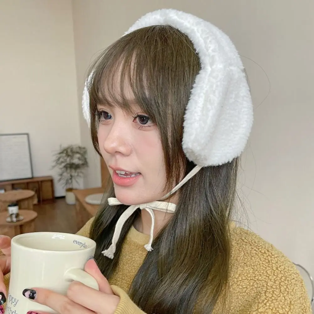 Lovely Korean Y2k Plush Earmuffs Handmade Subculture JK lolita Earflap Soft Warm Adjustable Winter Ear Cover Female