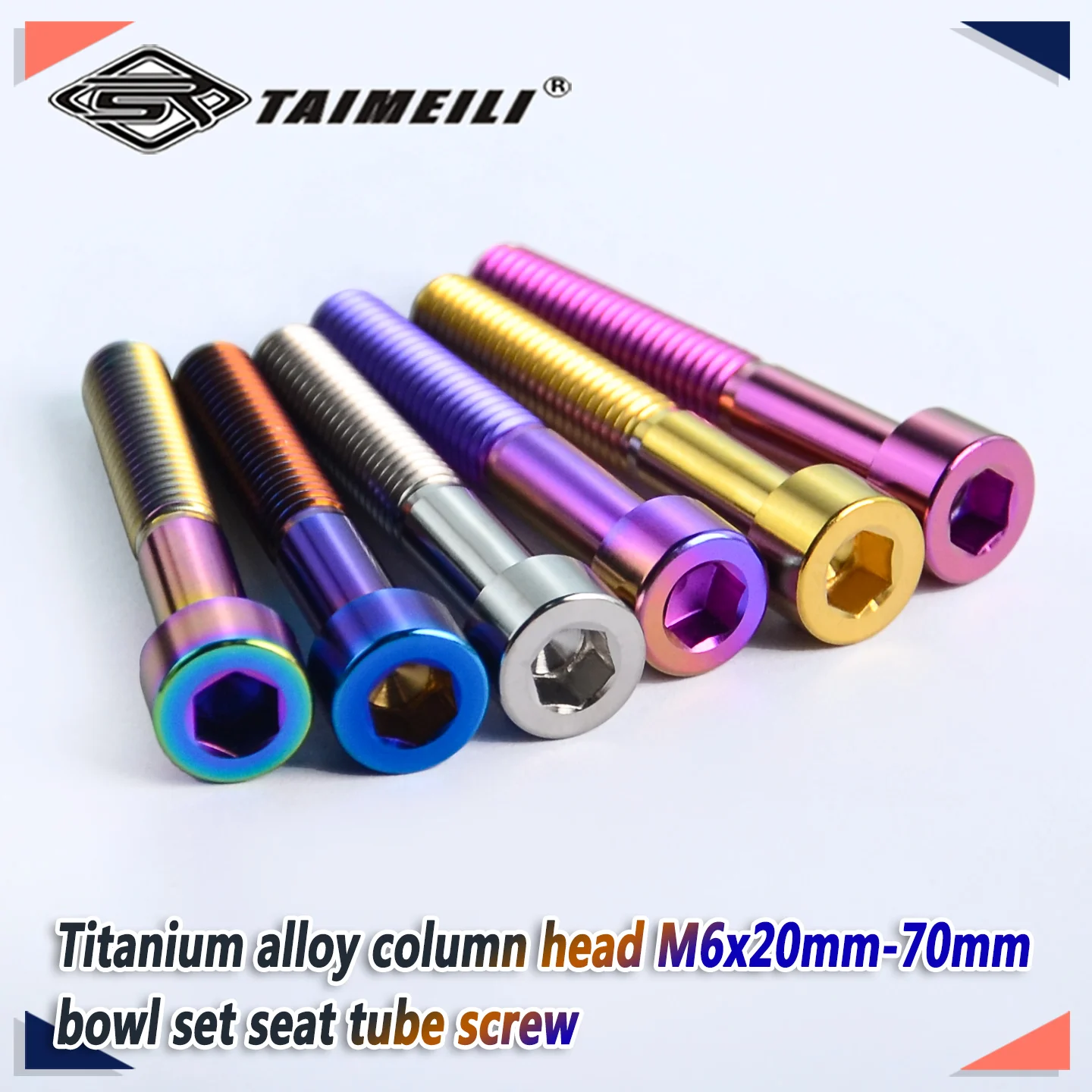 Titanium bolt cylindrical head M6*12/15/25/30/35/40/50/55/60/65/70mm replacement screws for bicycles and motorcycles