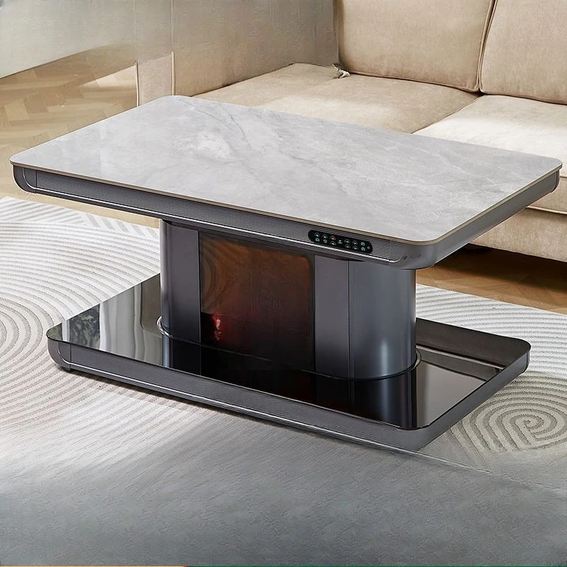 

Double-sided flame heating table, multi-functional heating coffee table