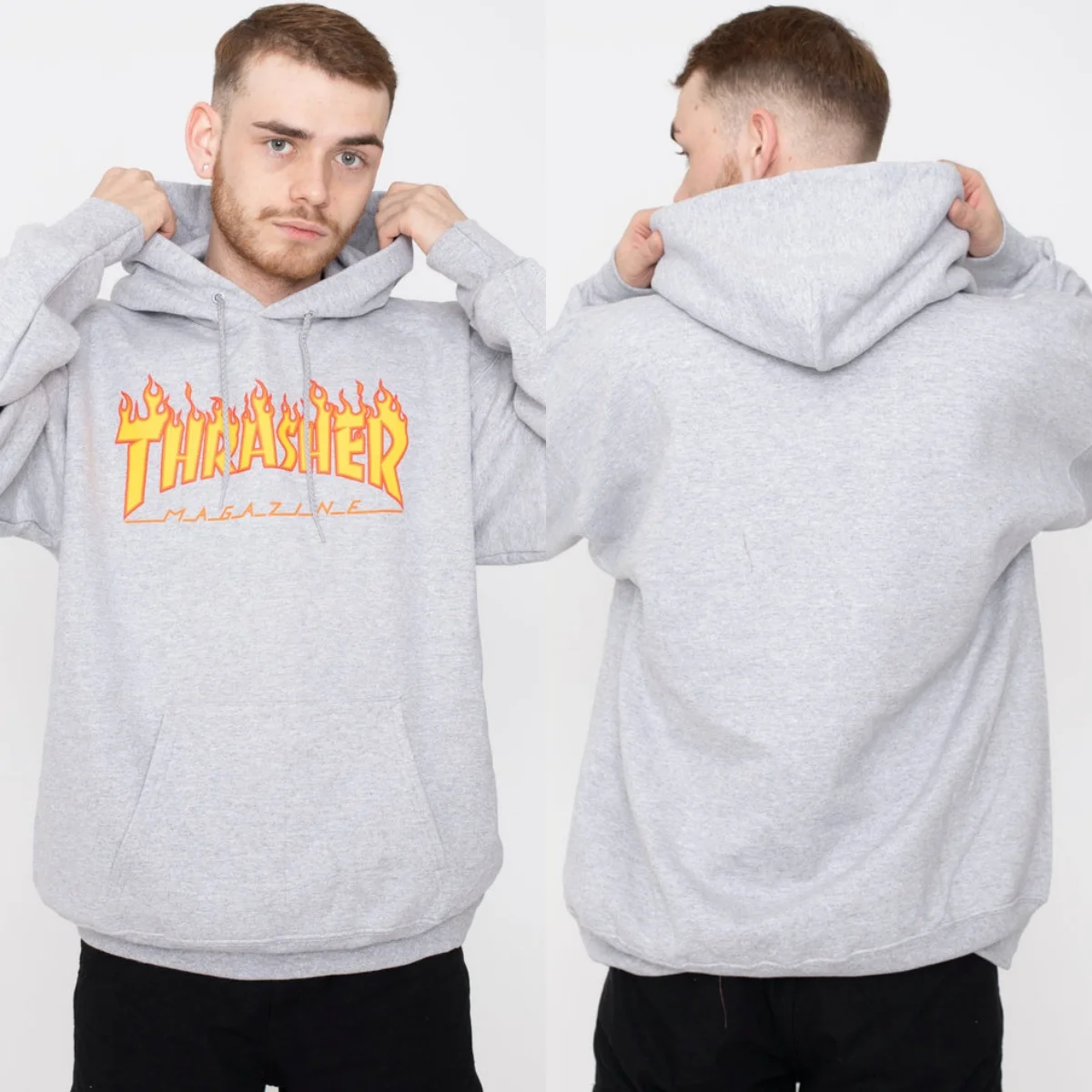 Heiße Thra Hoodies Skateboard-Kollektion Sweatshirt mit Grafikdruck Hochwertiger Luxus Unisex-Stil für Männer und Frauen – Detail 6