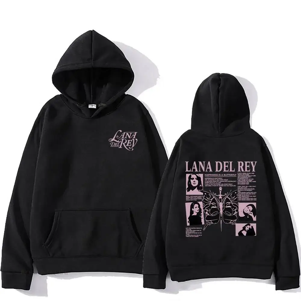 Lana Del Rey Hoodie Singer Graphic Printed Men's Sweatshirt Long Sleeve Fleece Casual Pullover Fall Winter Fashion Sweatshirts