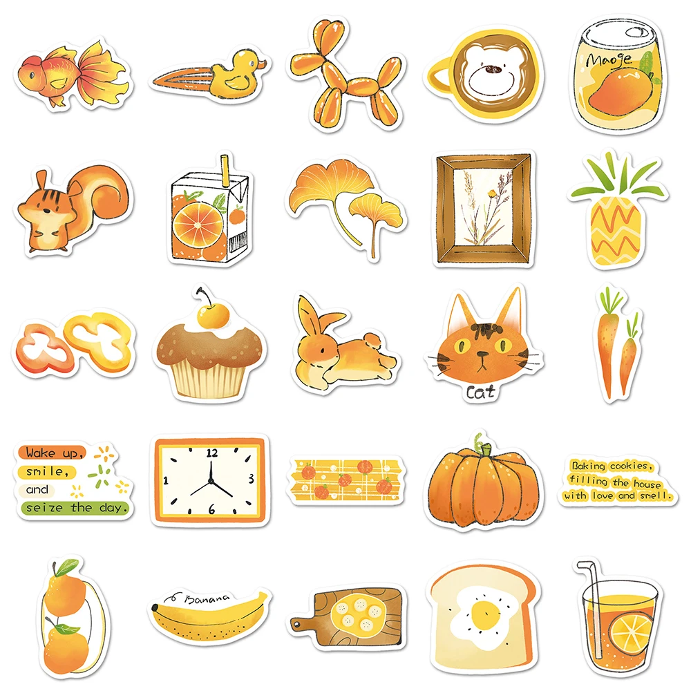 10/30/50/100pcs Cute Cartoon Ins Style Hand Drawn Stickers Funny Creative Decals DIY Luggage Phone Stationery Sticker Decoration
