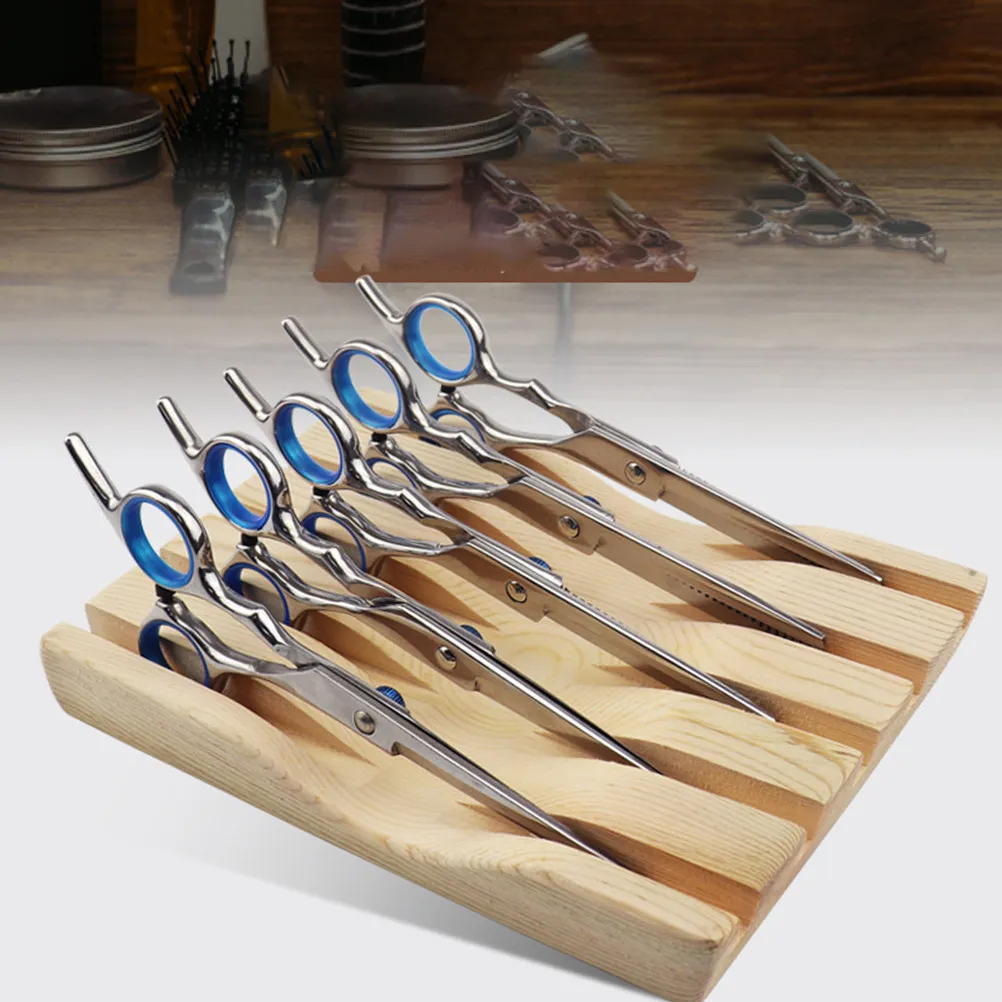 

Подставка для ножниц (1 шт.), деревянная, для парикмахерских инструментов, большой емкости, органайзер для салона, настольный, для чистого хранения