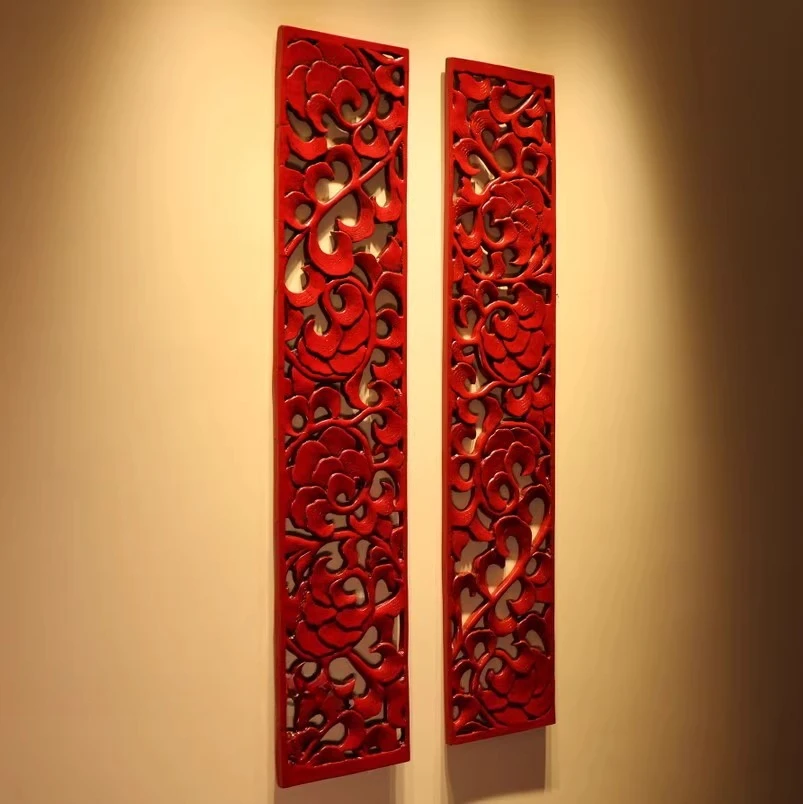 

Chinese style relief wall decoration peony flower wall decoration flower entanglement porch pendant flower shadow antique