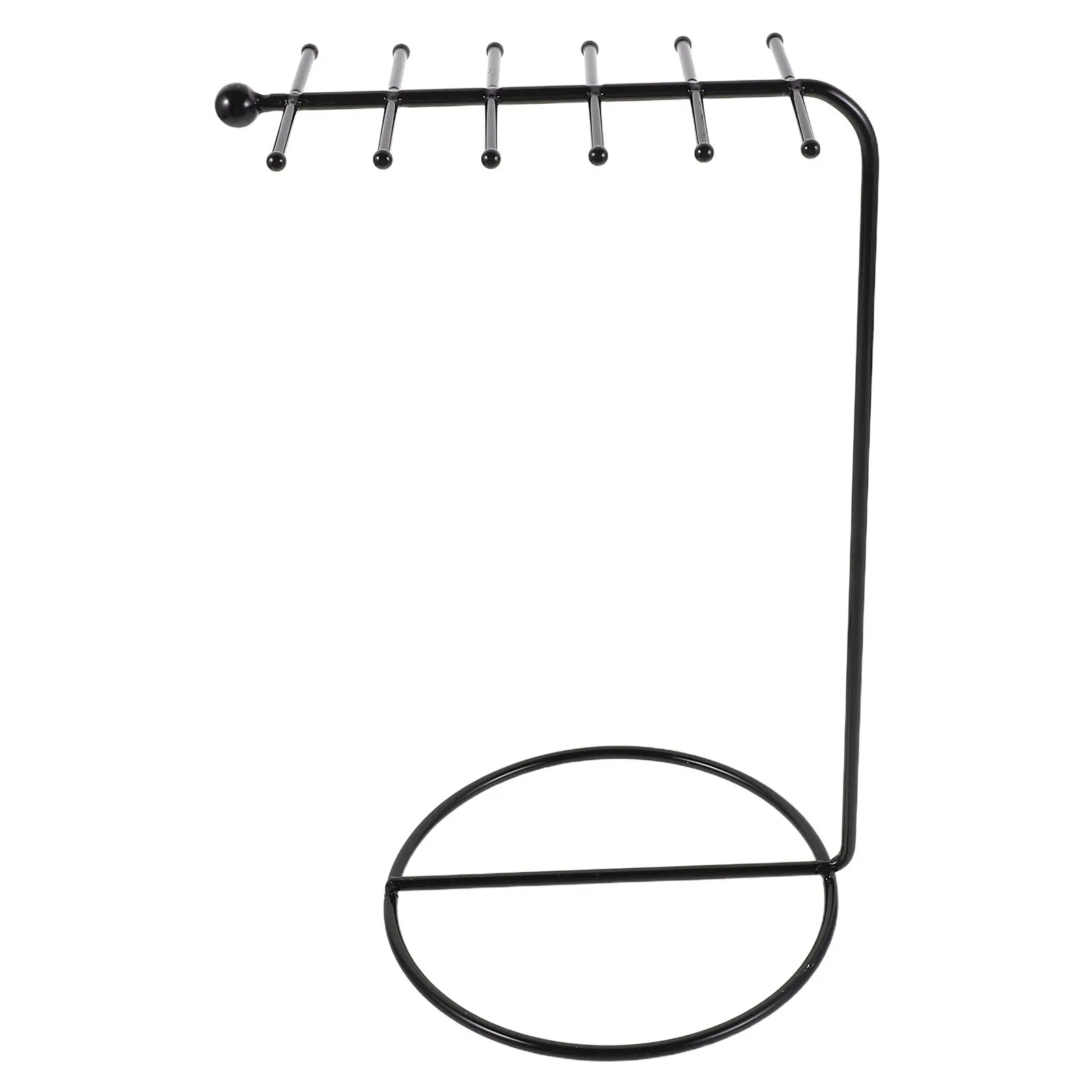 

Metal Jewelry Organizer Hanging Necklace Holder Stand Elegant Iron Art Display Rack for Keychains Earrings Bracelets Store Decor