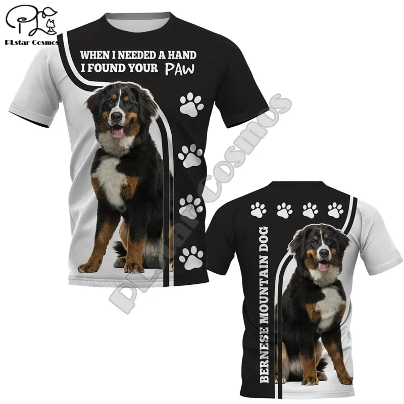 

20151123 Мужская женская футболка с 3d бернским зенненхундами, летние футболки с принтом собак, повседневные топы с короткими рукавами, быстросохнущие, Харадзюку