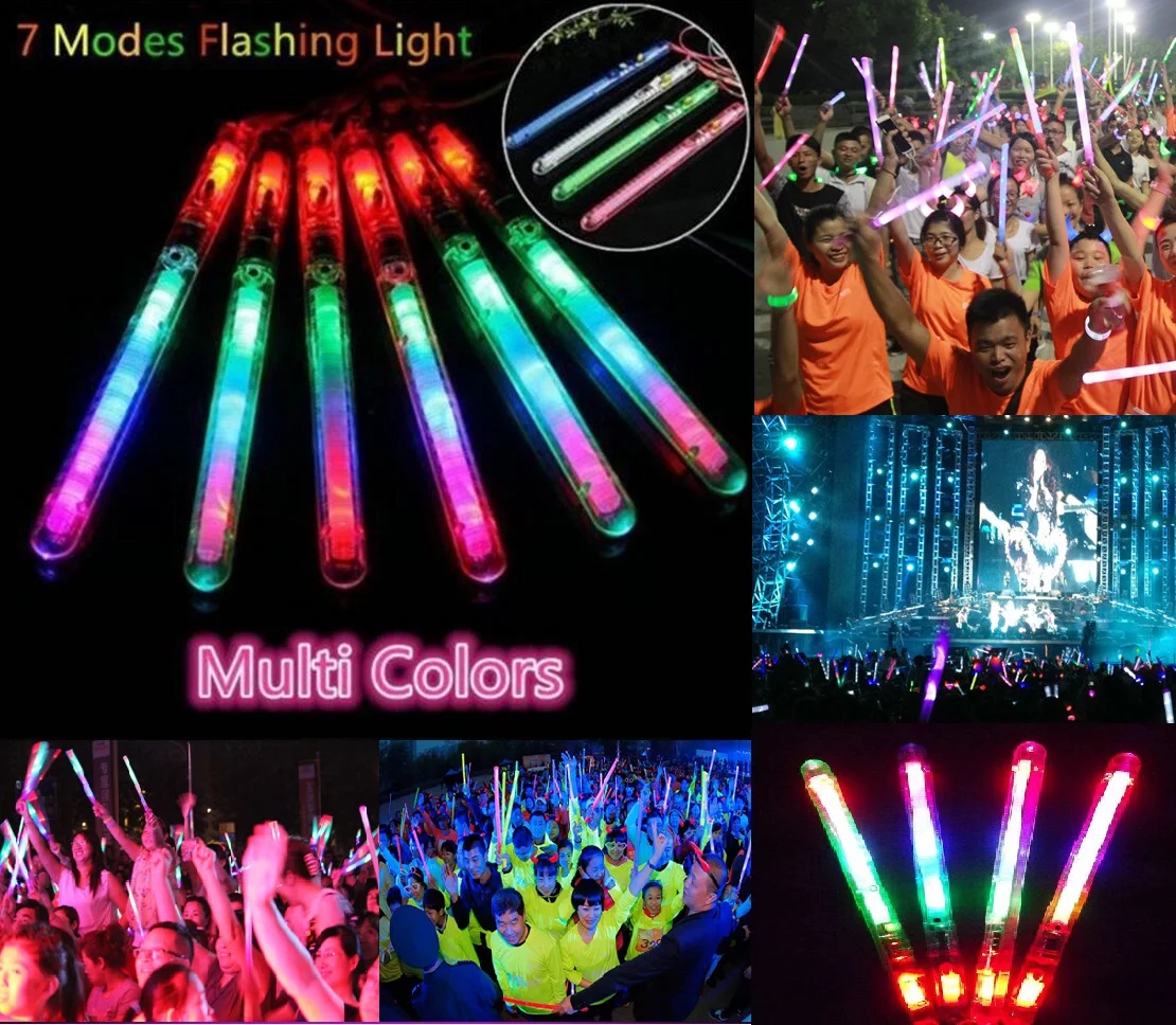 

12 Pcs Glow Sticks Fluorescent Light Multi Colour Concert Party Supplies Portable Outdoor Christmas New Year
