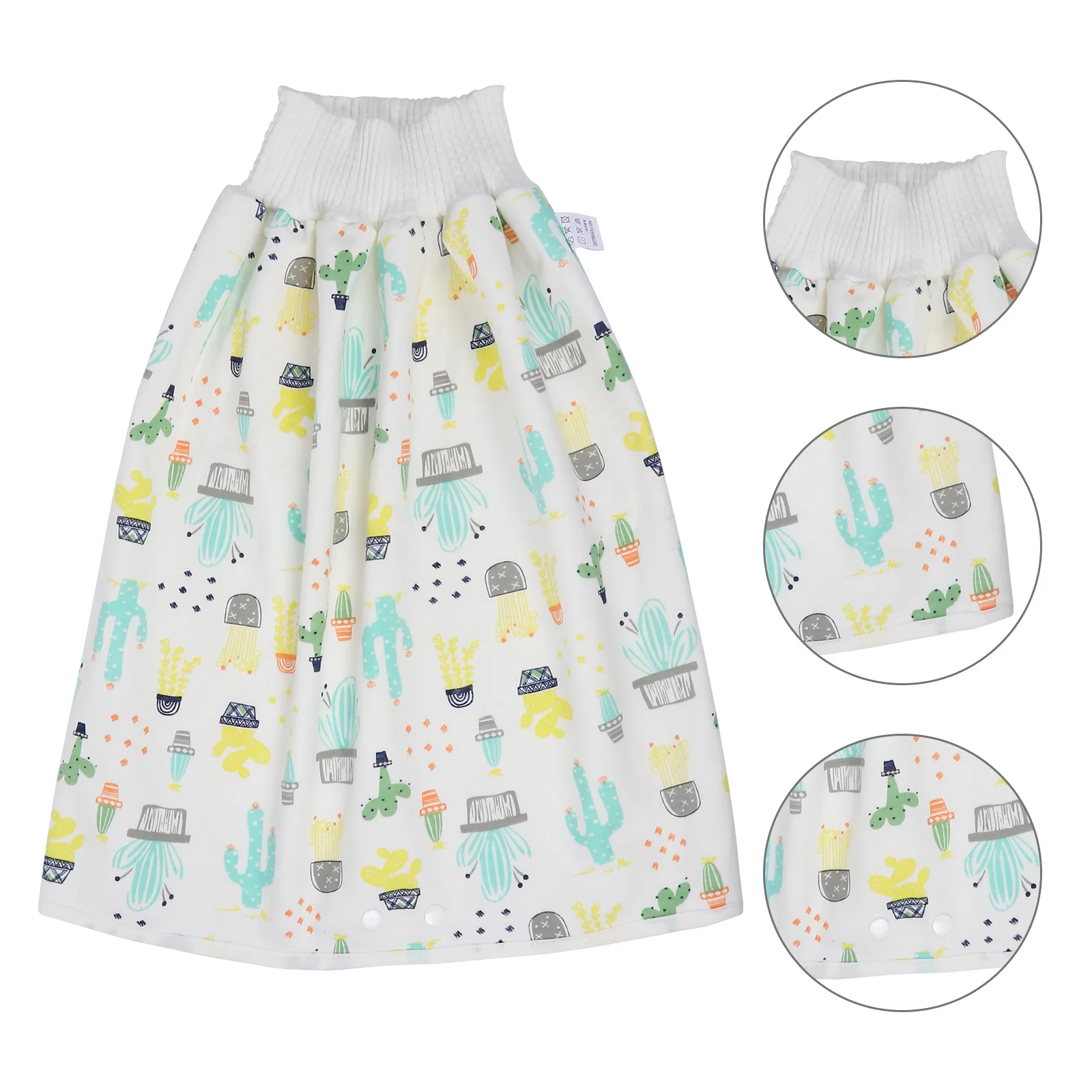 

High-Waist Baby Diaper Skirt Cotton Training Pants Leakproof 360 Degree Roll Moisture Absorption Soft Breathable