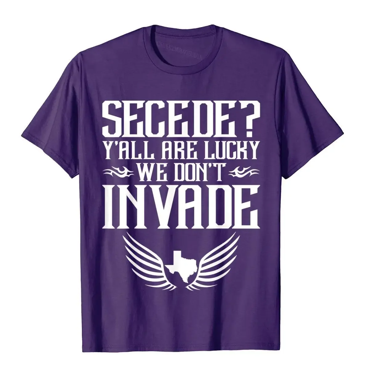 Secede Ya'll Are Lucky We Don't Invade Texas Funny T-Shirts Group Tops Tees Cotton Men T Shirt Custom Newest