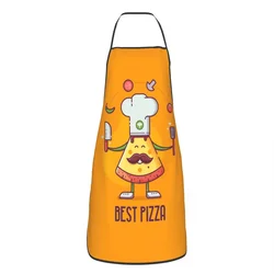 Funny Best Pizza Chef Bib Apron Women Men Unisex Kitchen Chef Cartoon Tablier Cuisine for Cooking Baking Gardening