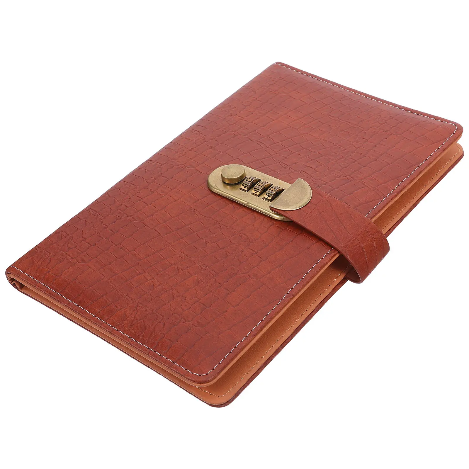 Deposit Slip Organizer with Combination Lock PU Check Book Binder Cover 48 Checks 24 Card Slots Monthly Receipt