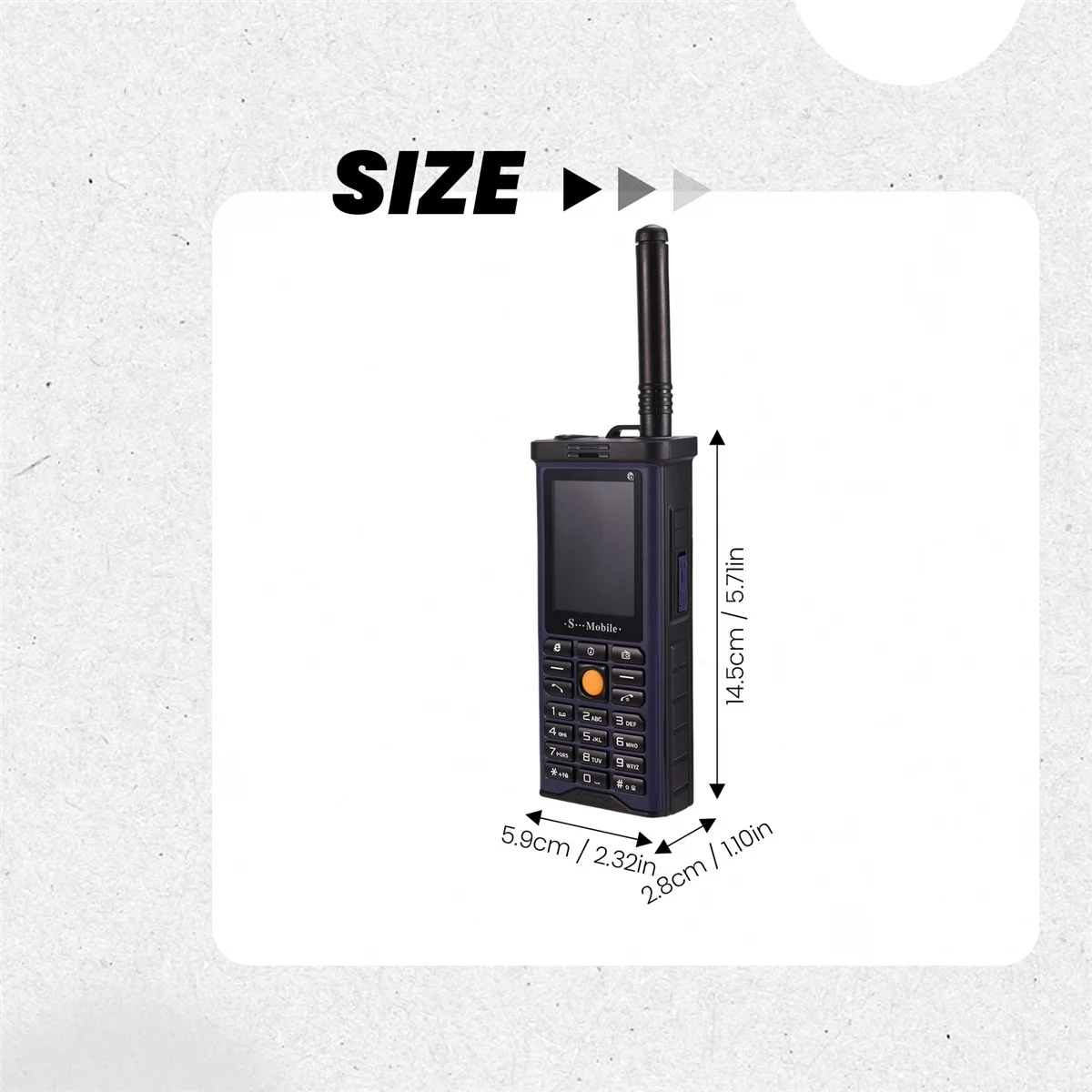 

M20K Rugged Outdoor Mobile Phone Big Power Long Standby Antenna Good Signal Four Sim Cards 3D Box Speaker Ebook -Dark Blue