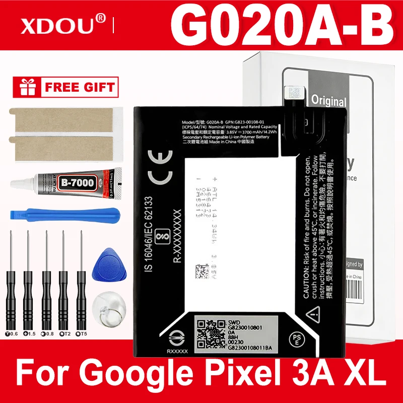 Brand-New G020A-B 3700mAh Replacement Battery For HTC Google Pixel 3A XL Mobile Phone Batteries + Tools