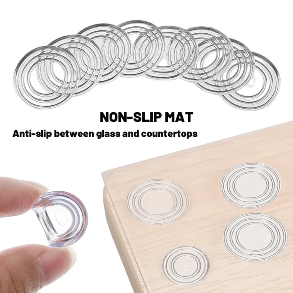 Glass table anti-slip pad transparent pad Chair Legs Pads Anti Slip Clean Monitor Multi Functional Threaded gasket image 5