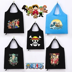 One Piece Luffys Mężczyźni Kobiety Składana torba na zakupy Łatwa do przenoszenia Torba na zakupy wielokrotnego użytku o dużej pojemności Etui na rękę Anime Śliczny prezent dla dzieci