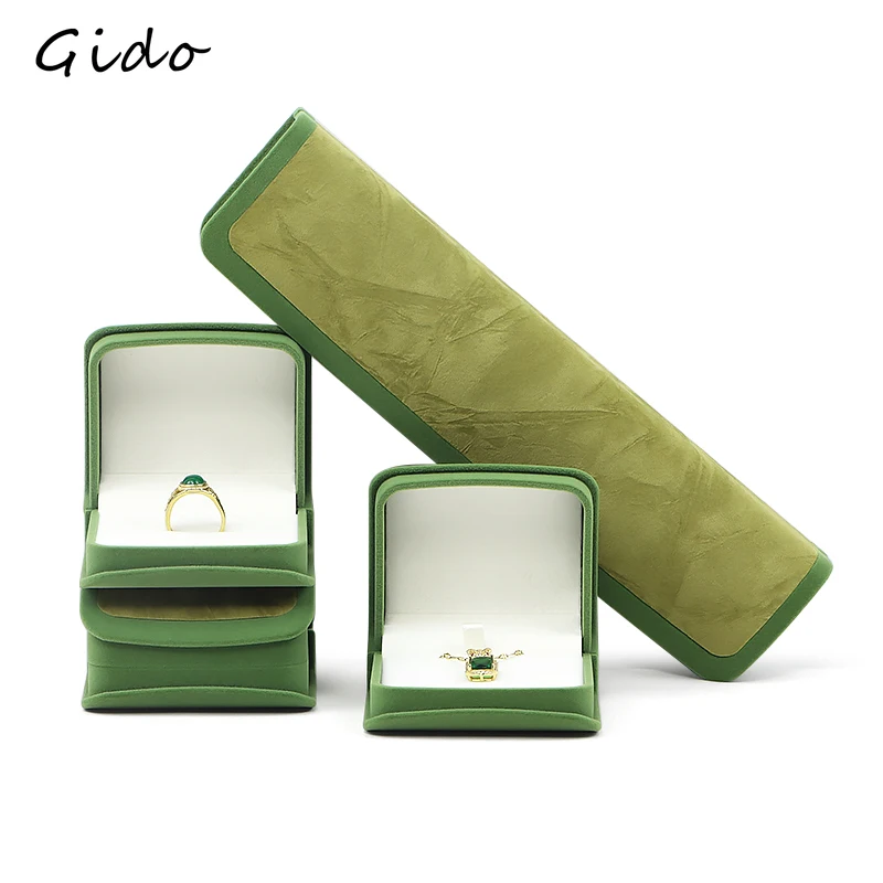 

Flannelette Curved Jewelry Box Ring Pendant Bracelet Earrings Exquisite Gift Box Necklace Holder