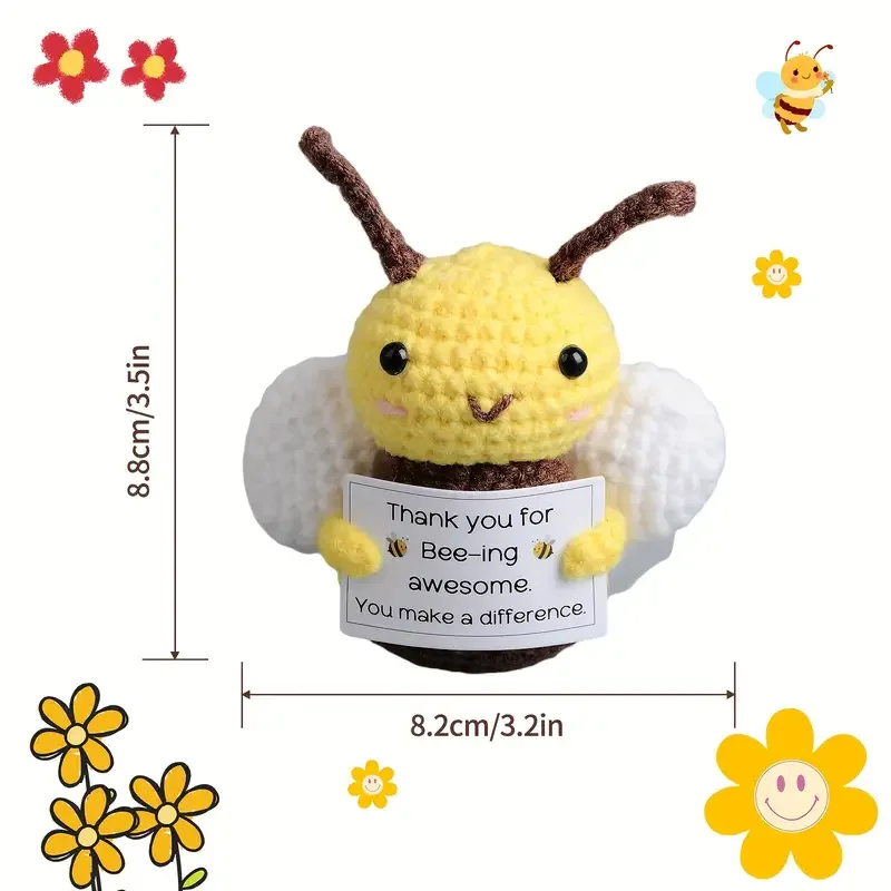Whimsical Funney Crochet Figures Unique Handmade Toys with Positive Potato & Emotional Support Pickle Home Decor Gifts - Image 2