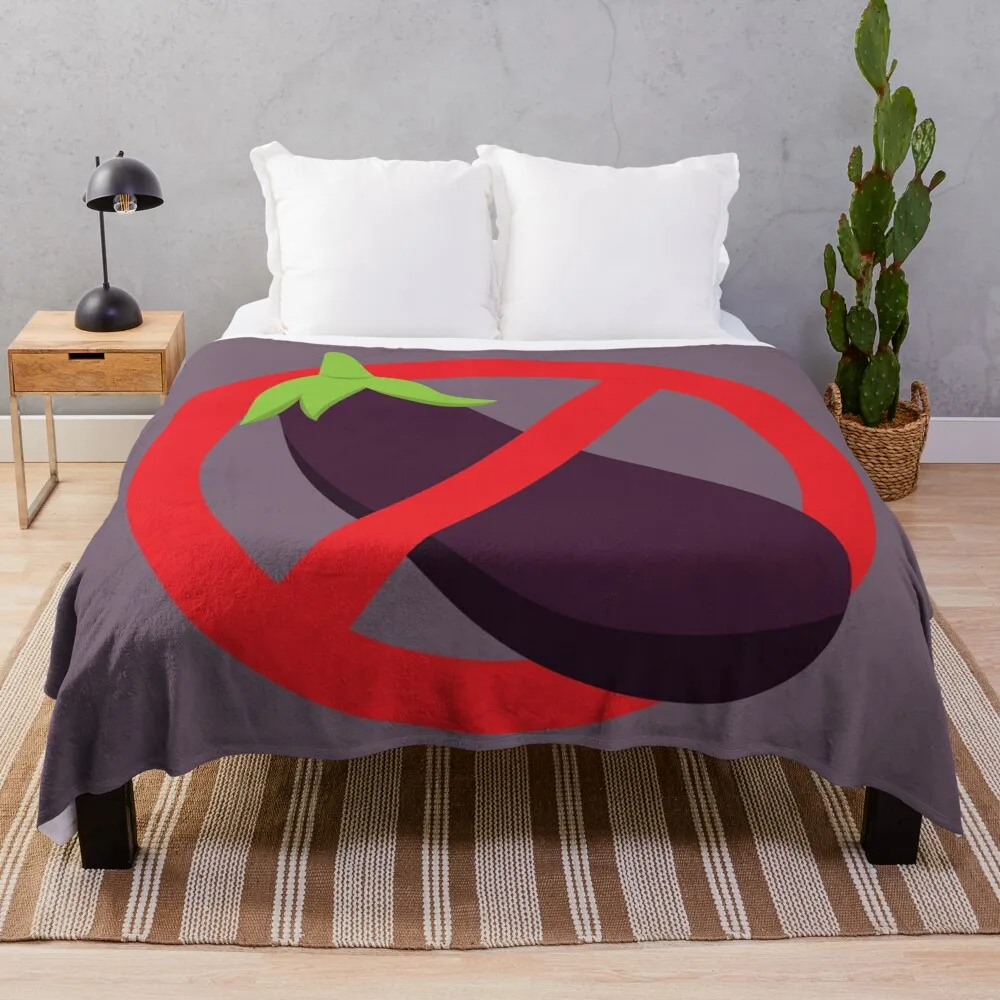 

I Hate Eggplant Aubergines Throw Blanket Extra Large Throw Decorative Beds Stuffeds Flannels Blankets