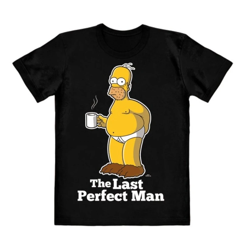 The Simpsons T-shirtsThe Last Perfect Man T-Shirt Casual Wear  Cartoon Unisex Present Tops Brand