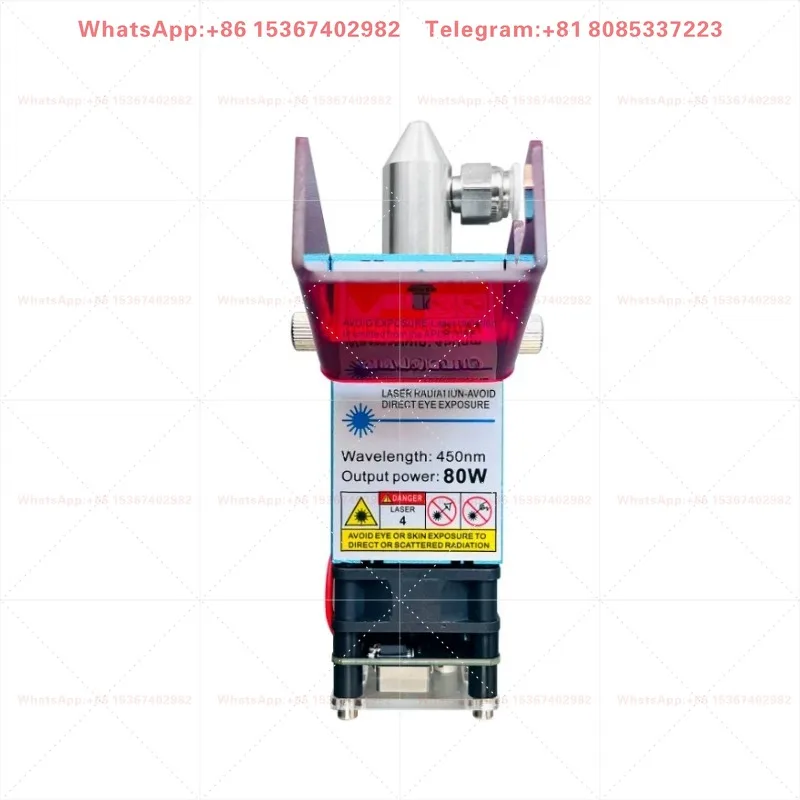 80W High Power 450nm Blue Light Laser Module Laser Head Professional Unit for Engraving