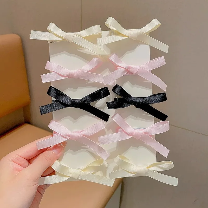 2/4/6/8/10PCS Fashion Lolita Bowknot Hair Clips Sweet Cute Women Hairpin Girls Bows Barrettes Headwear Head Clip Accessories