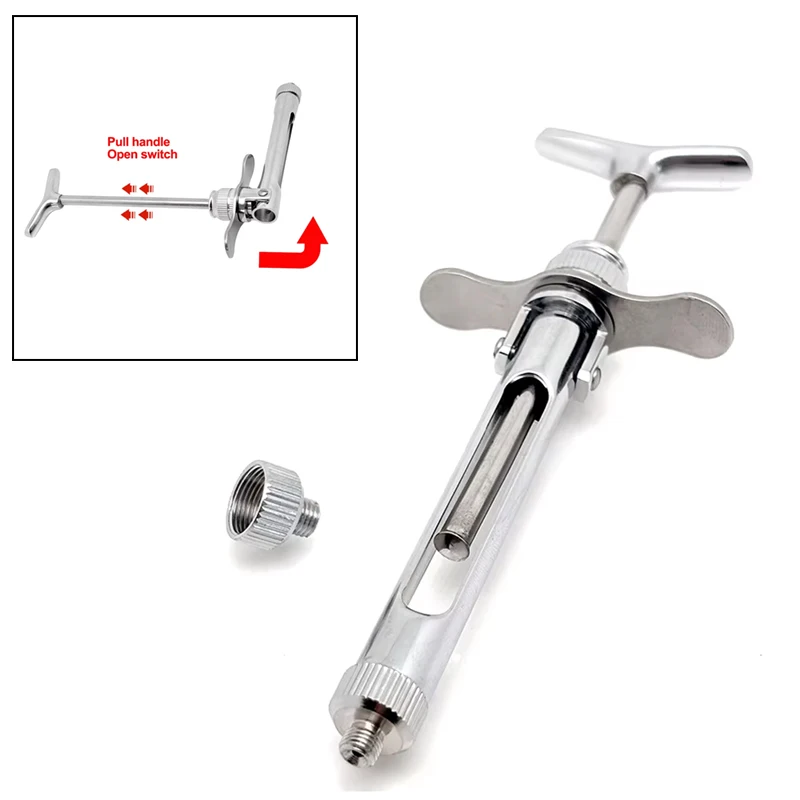 

Dental Syringe 2.2ML Stainless Steel Quantitative Press Type Syringe Dental Surgical Instrument Dental Tool