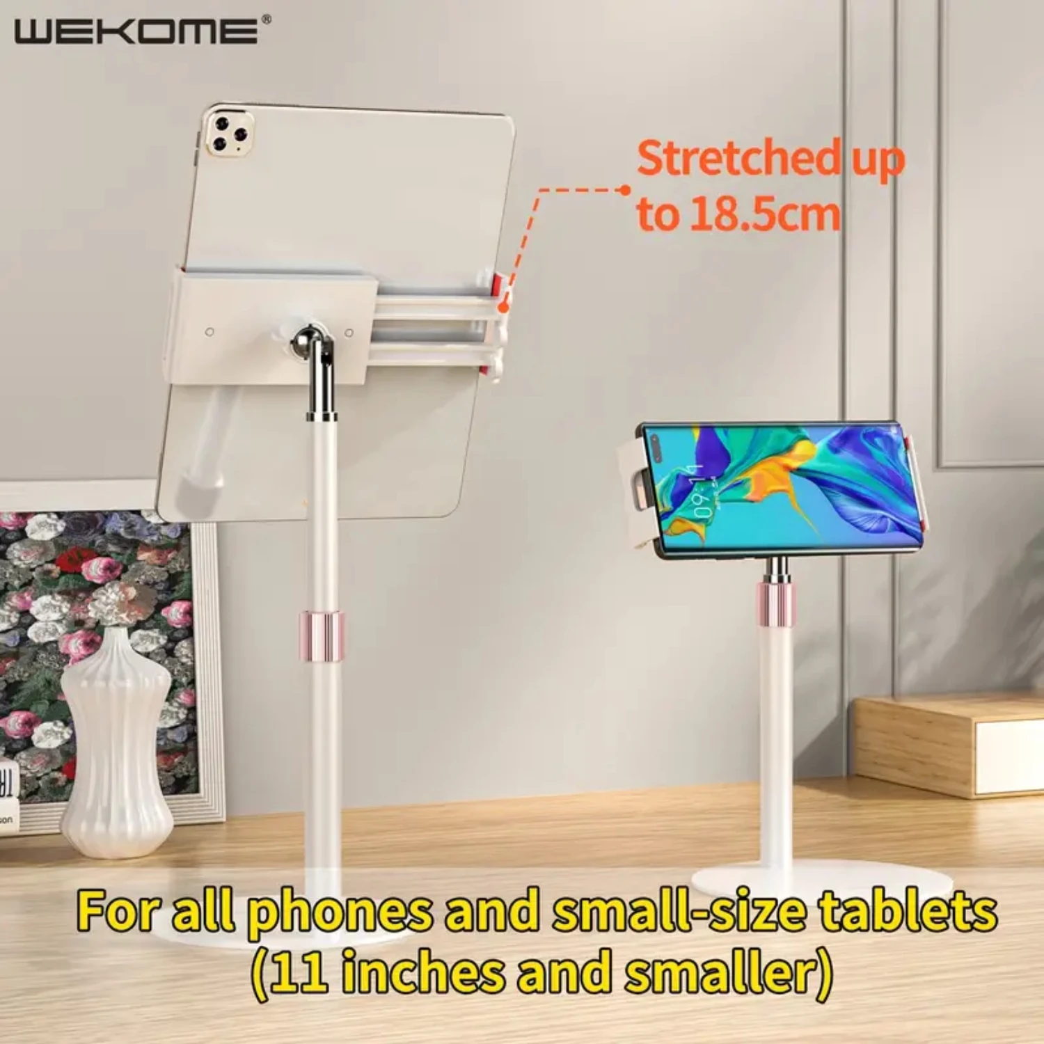 Suporte leve e compacto aprimorado e sem esforço para telefone e iPad para tablet menores de 11 polegadas, eleve sua experiência de aprendizagem