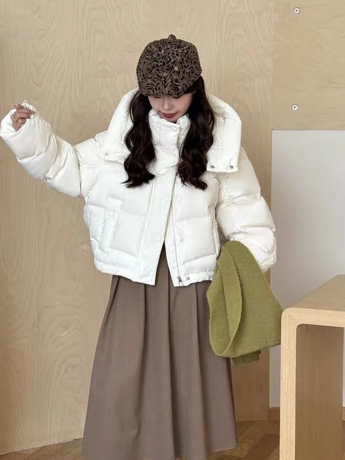 

Korean Sle down Cotton Jaet 2025 New Warm Hooded Super Beautiful Comfortable Versatile Women's Top Winter Outerwear