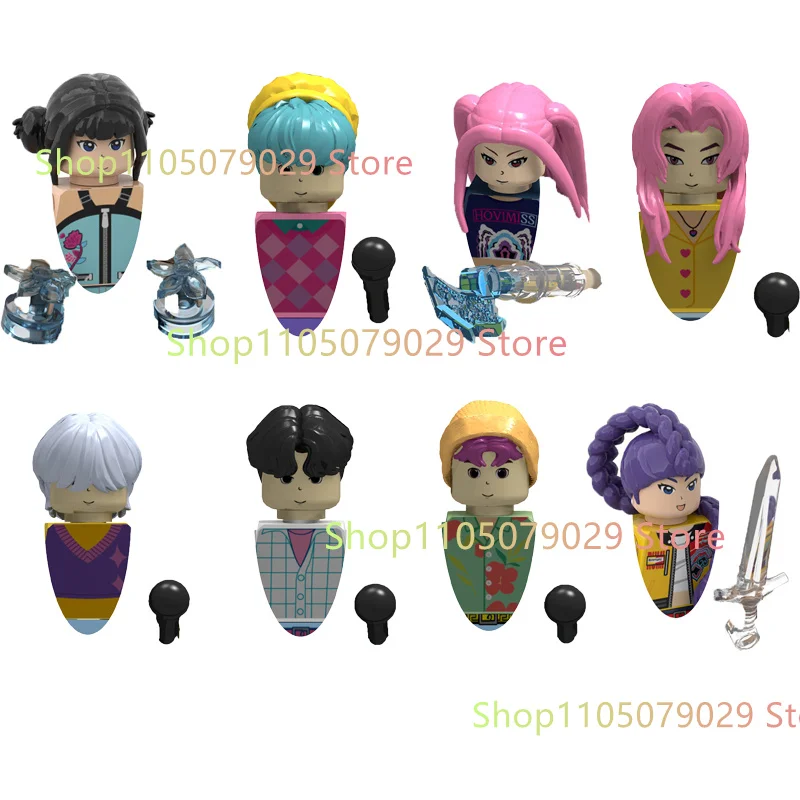 

Kpop Demon Hunters Mini Action Figure Building Blocks Toy Peripherals Desk Decoration Collection Figures Model Toy For Kid