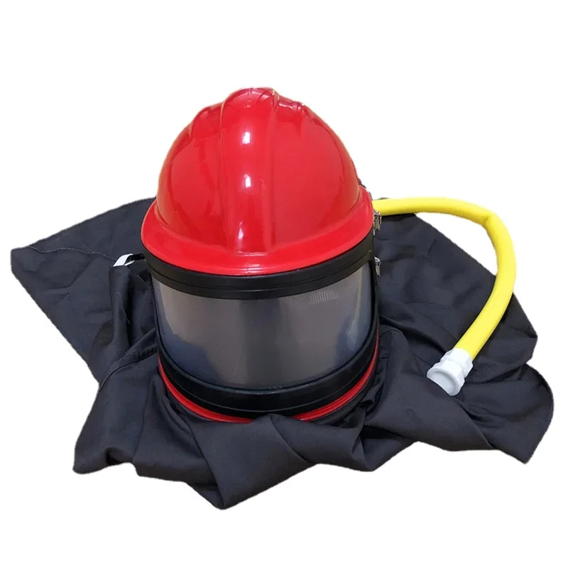 ABS Protective Sand Blasting Helmet Dust Mask Hood With Temperature Adjusting Device