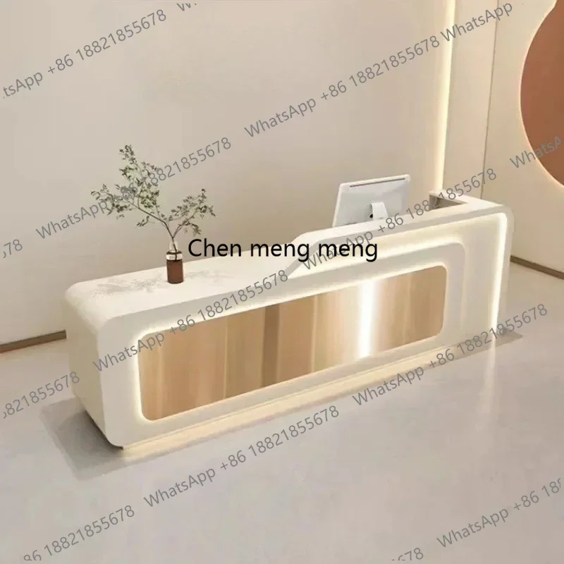 

New arrivereception salon reception small business hall podium for church beauty salon furniture cashier Luxury counter desk l s