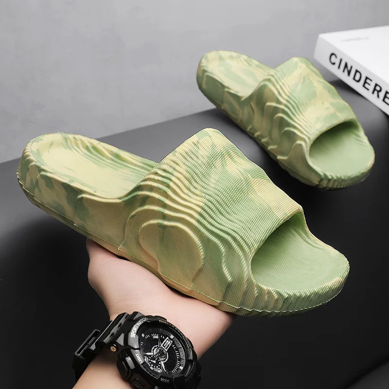 

Cool Slippers For Men Summer New Style Internet Celebrity Stepping On Poop Feeling Camouflage Coconut Home Slippers