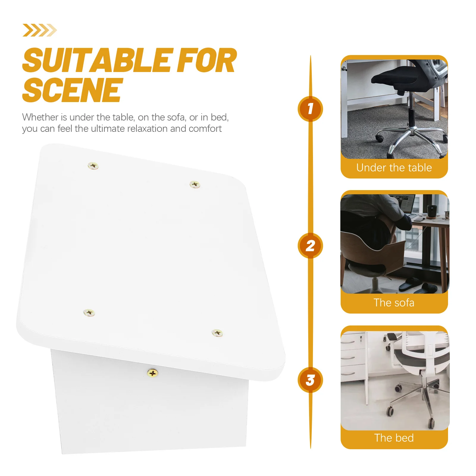 

Anti-Fatigue Footrest Wooden Under Desk Footstool Sloping Design For Home Office Bathroom Small Stool Step Tool Nursing