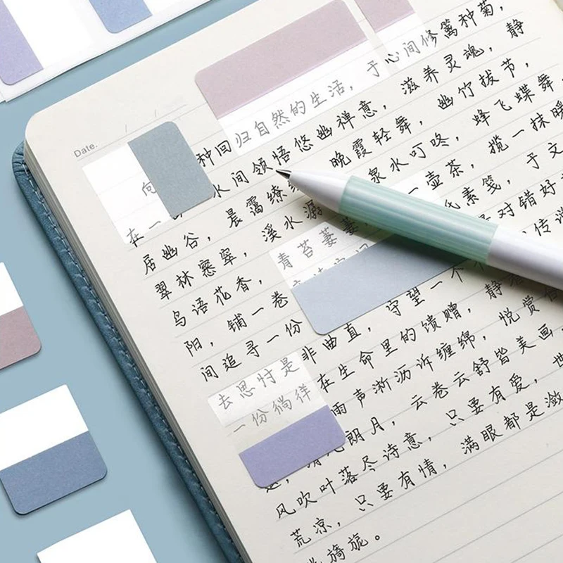 30/60/120/240Pcs Multicolor Sticky Writable Transparent Repositionable Index Markers Stickers Reading Notes Creative Stationery
