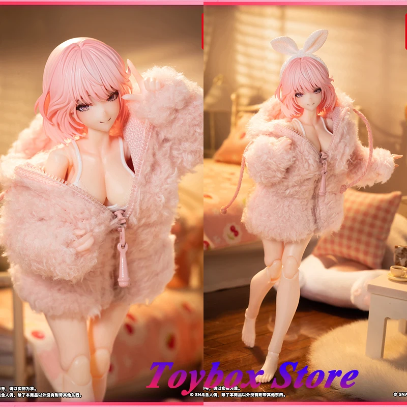 

Snail Shell 1/12 Mobile Suit Girl Aileen Light Pink Fleece Hoodies Coat Zipper Decor Toy Clothes Accessory For 6" Female Soldier