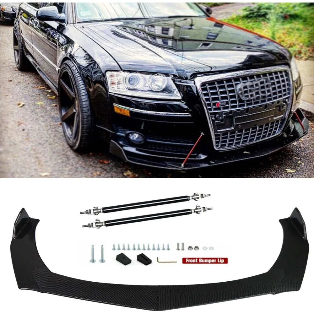 

Carbon Fiber Front Bumper Lip For Audi A4 A5 A6 A8/ Splitter Spoiler+Strut Rods United States