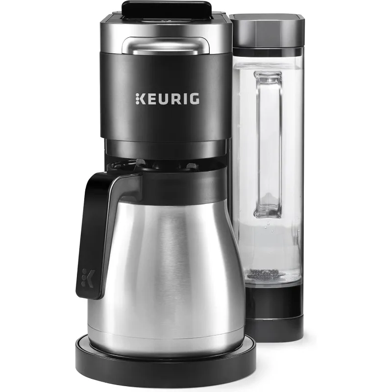 K-Duo Plus Single Serve & Carafe Coffee Maker, Multi-Position 60oz Removable Reservoir, Programmable Auto Brew Carafe, Black