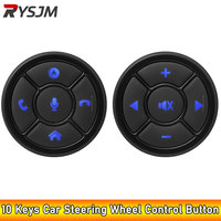 AD Wireless Car Steering Wheel Control Button 10 Key for Car Radio DVD GPS Multimedia Navigation Head Unit Remote Control Button