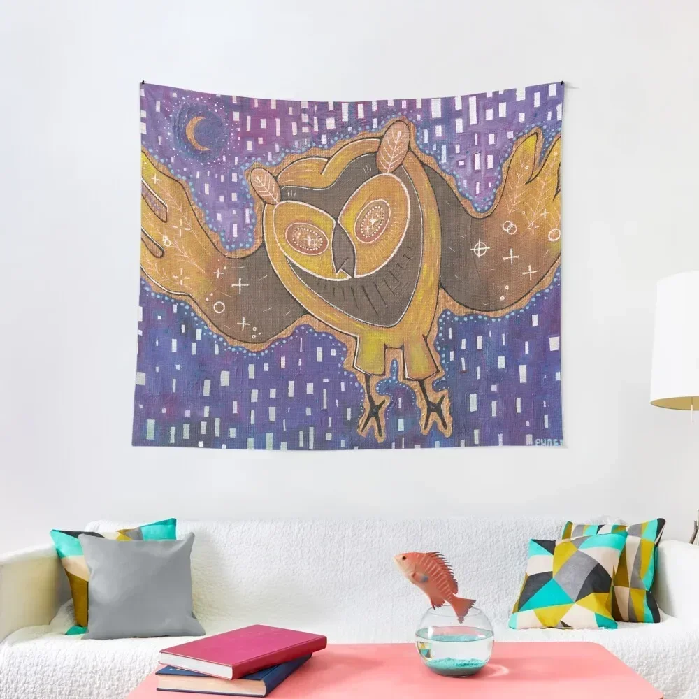 

Cosmic Owl Tapestry Outdoor Decoration On The Wall Home Decorations Aesthetic Tapestry