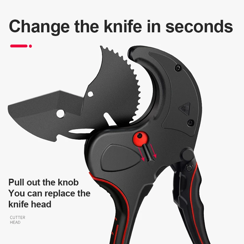 Hand Tools Pipe Cutter Pipe Scissors Material With Treatment Ratchet PVC/PU/PP/PE Hose Pipe Cutter